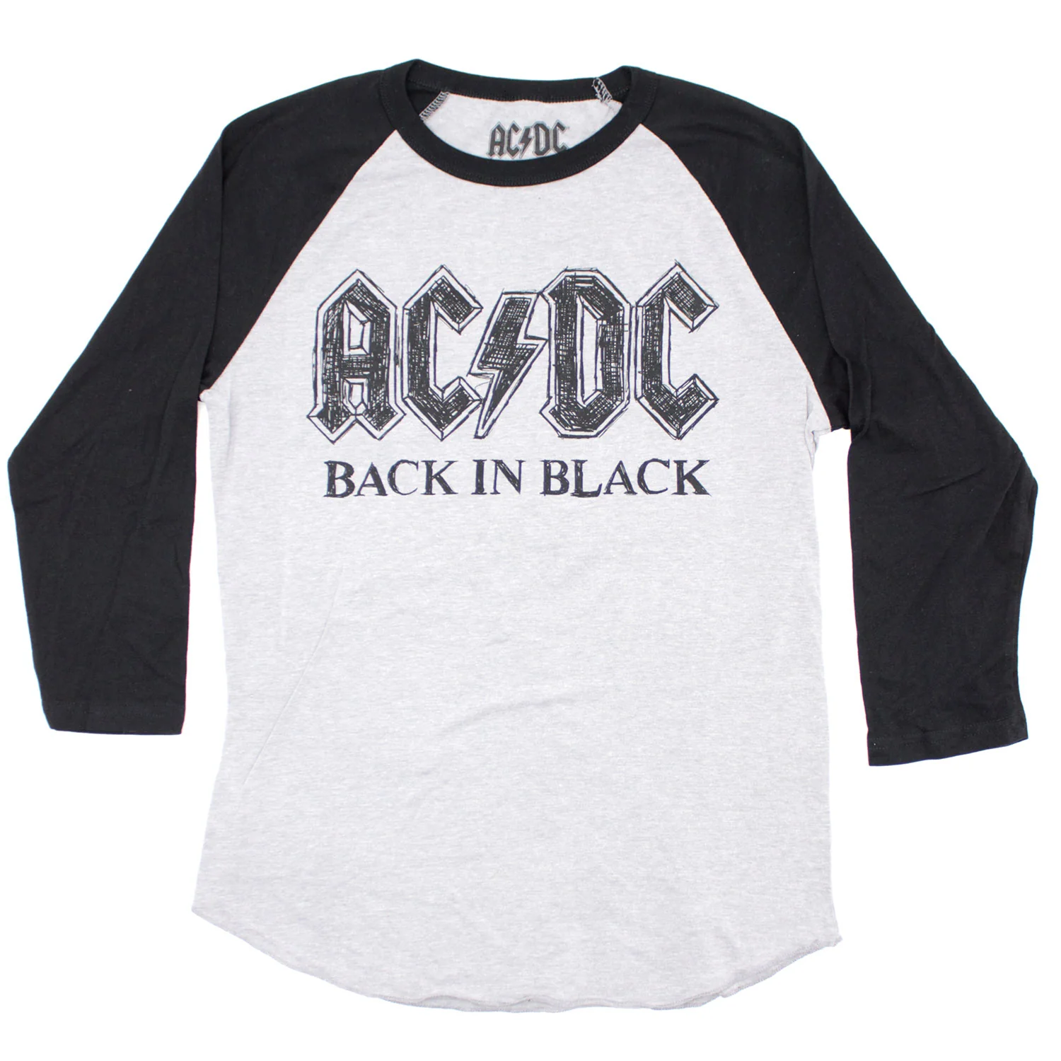 AC/DC Back In Black Scratch Logo Baseball Jersey