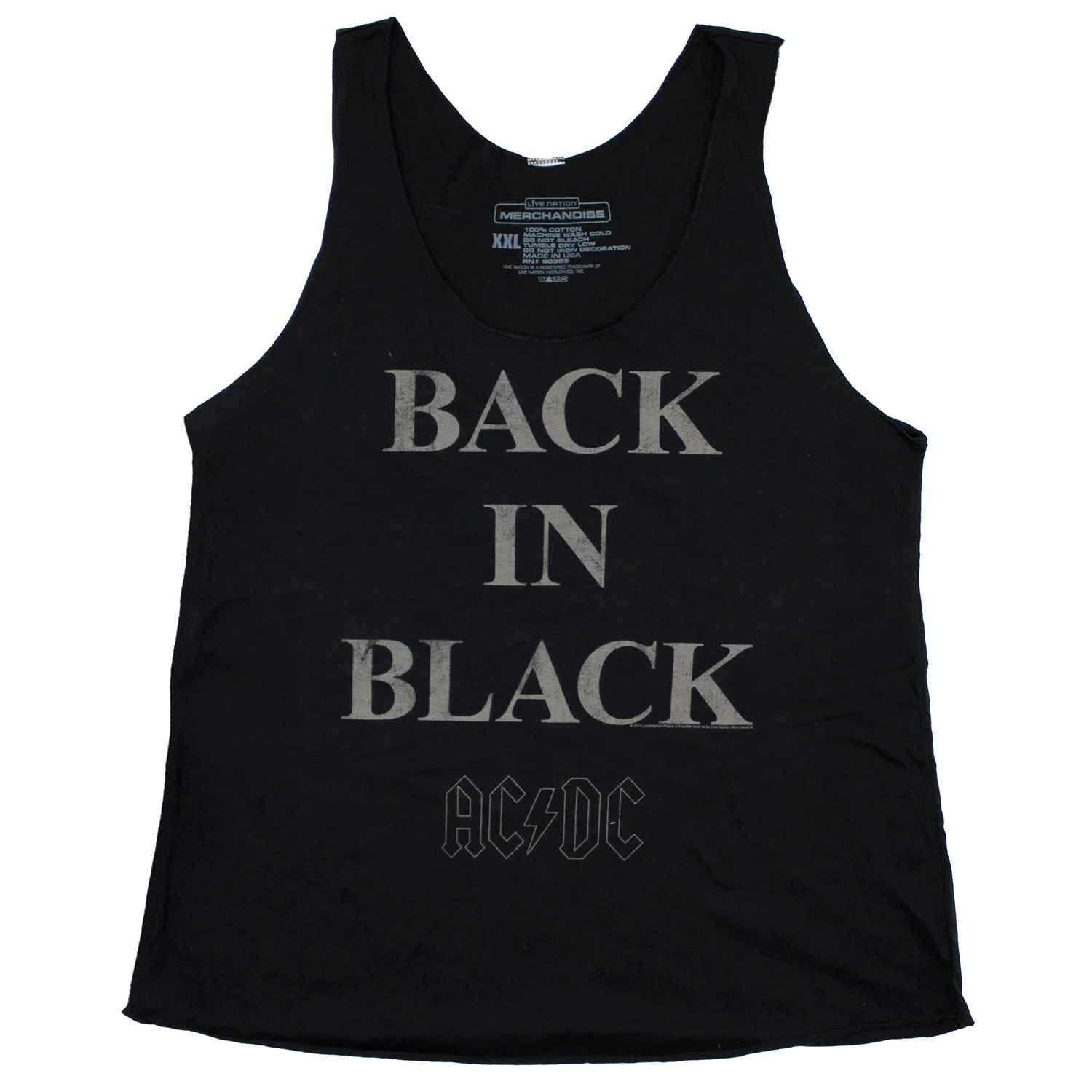 AC/DC Back In Black Stacked Logo Junior Top