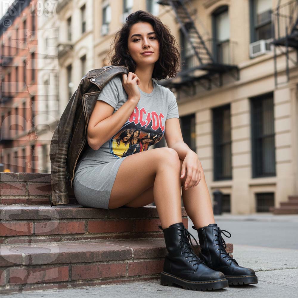 AC/DC Highway To Hell Circle Work Dress - Image 3