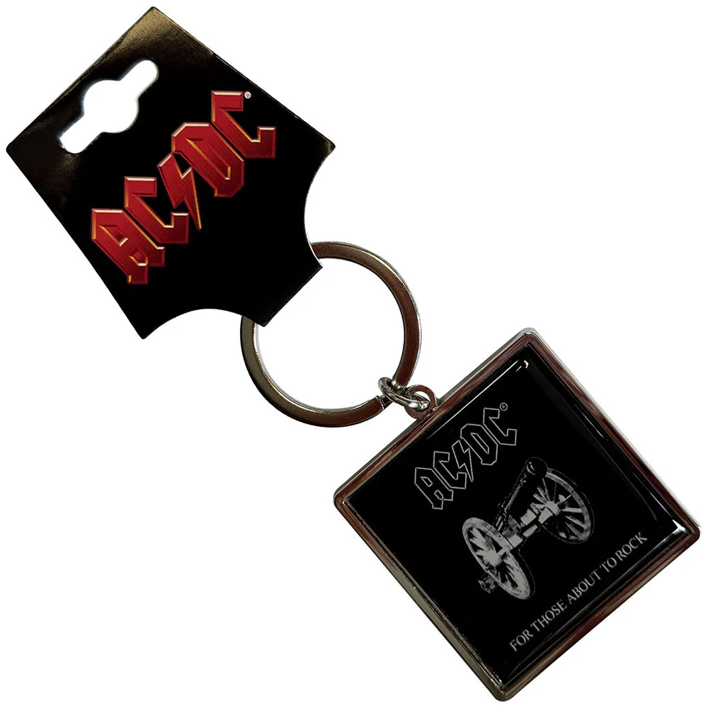 AC/DC Logo Outline For Those About To Rock Metal Key Chain