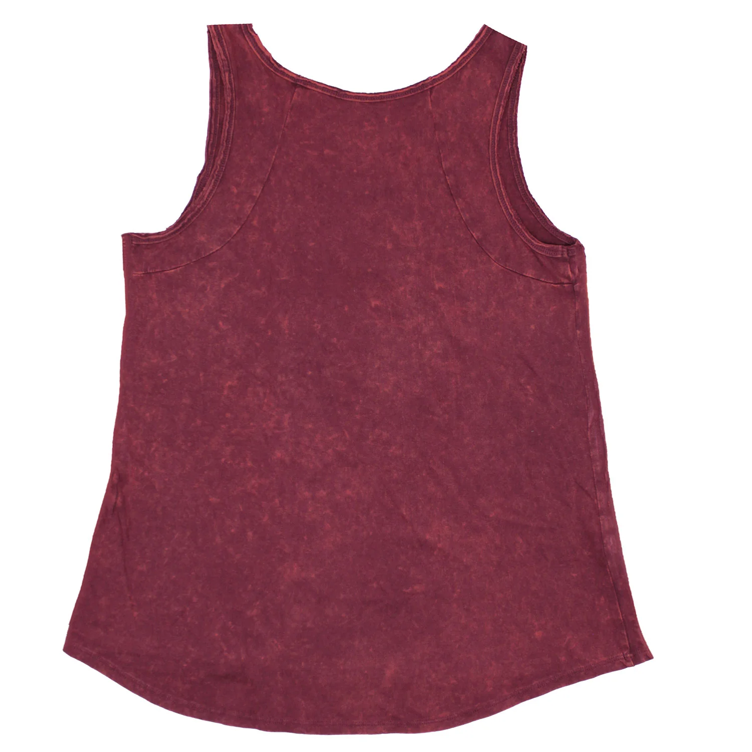AC/DC Vintage Distressed Black Classic Logo On Burgundy Womens Tank - Image 2