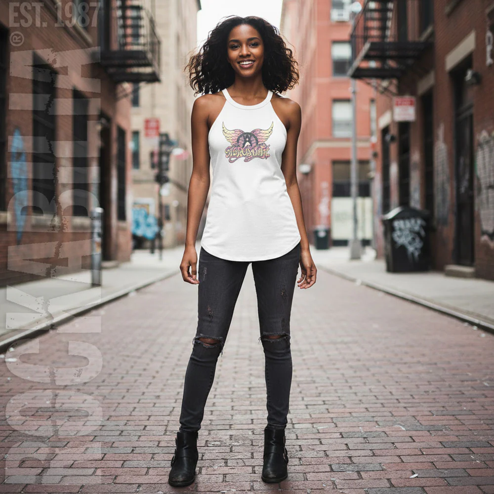Aerosmith Aerosmith Faded Pinks Womens Tank - Image 2
