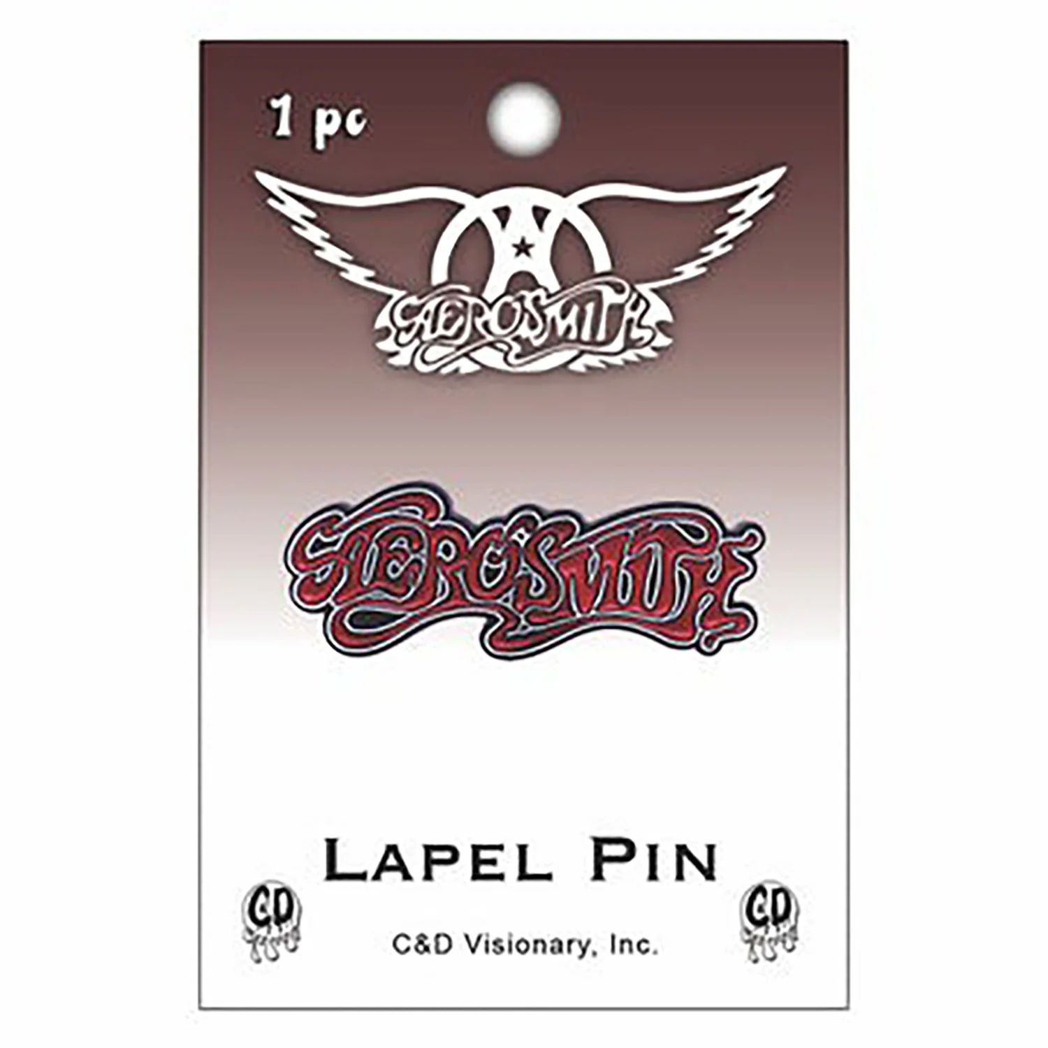 Aerosmith Name Logo Pewter Pin Badge - Image 2