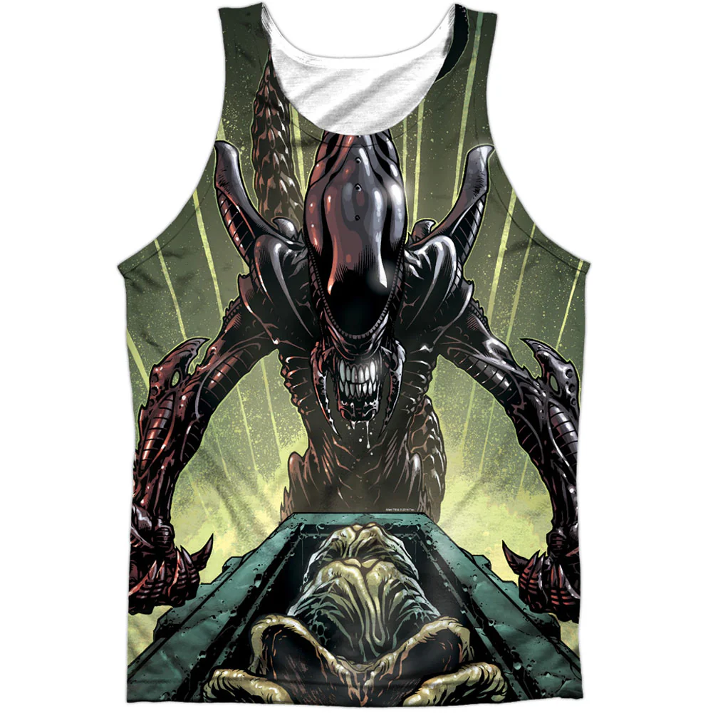 Alien Egg Collection 100% Poly Front/Back Print Mens Tank