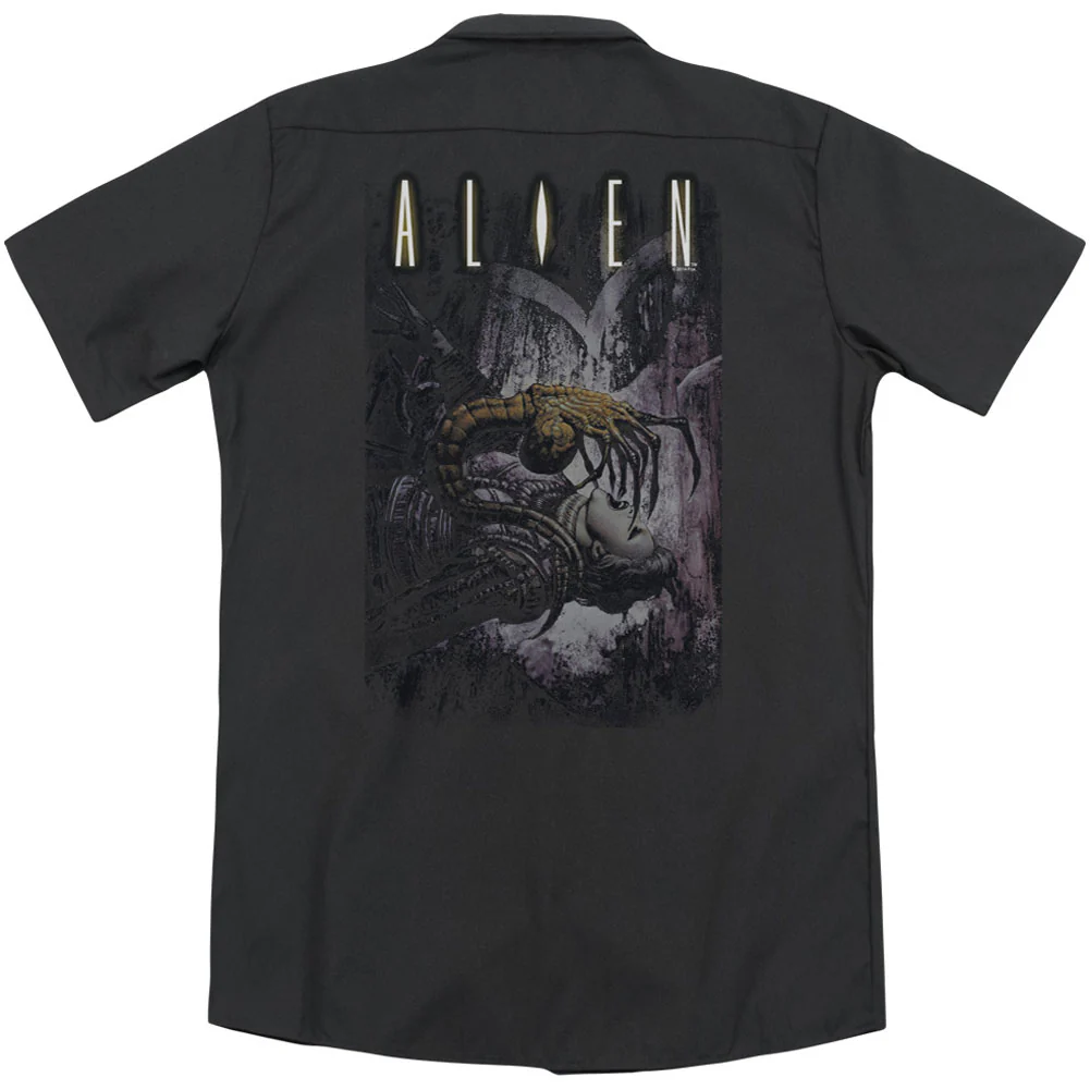 Alien Hugger(Back Print) Workshirt - Image 2