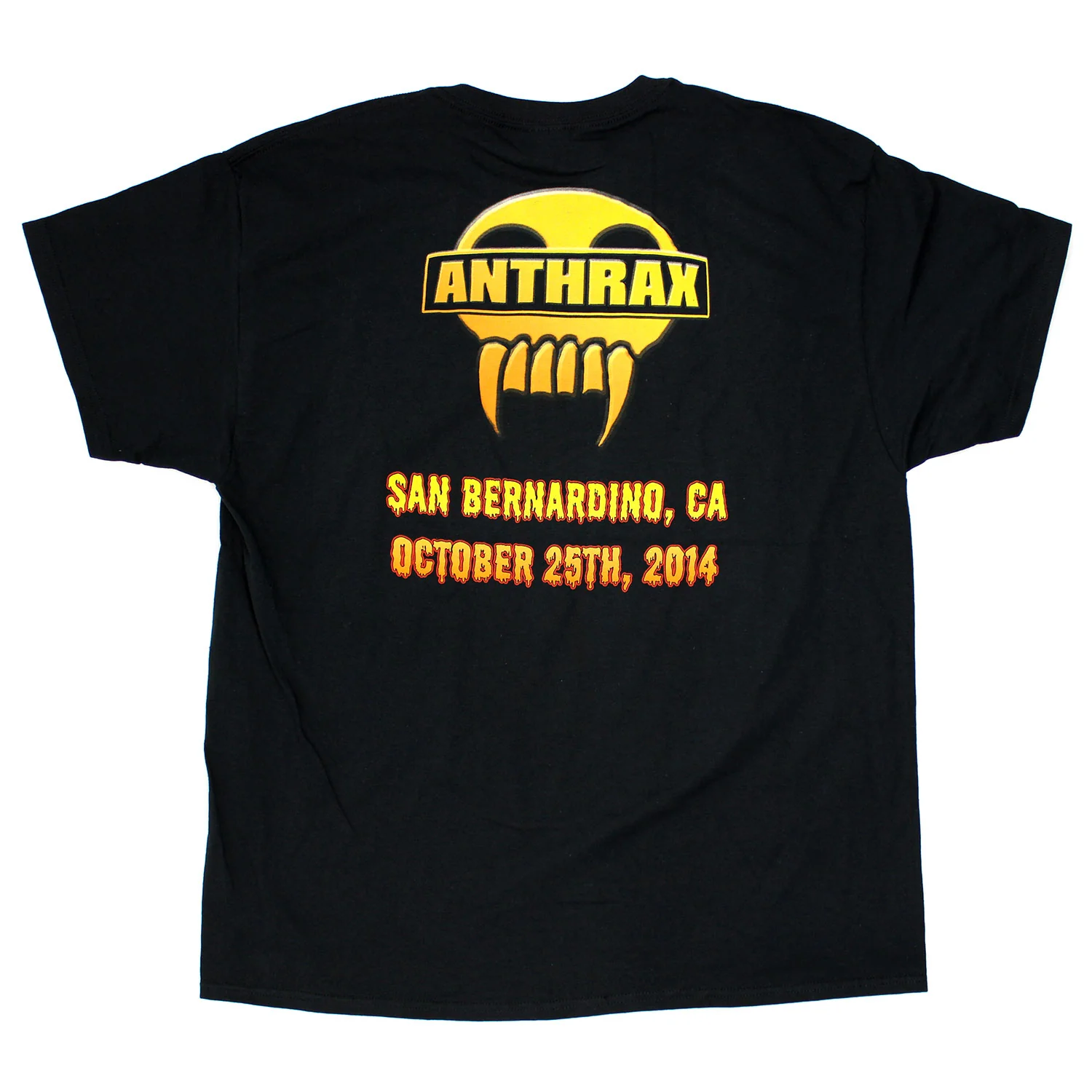 Anthrax San Bernardino, CA October 25th, 2014 T-shirt - Image 2