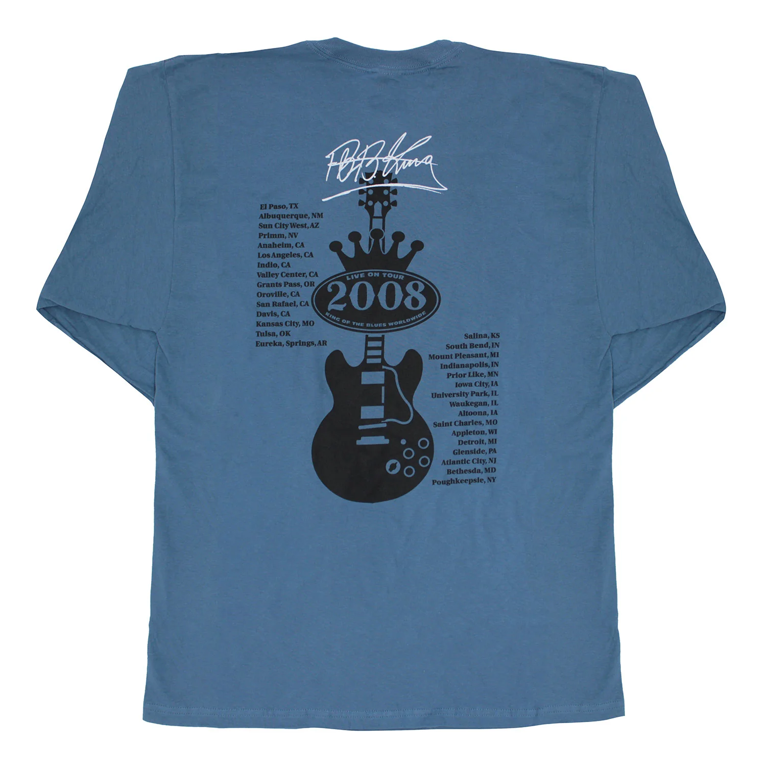 B.B. King Live On Tour 2008 King Of The Blues Worldwide Long Sleeve - Image 2