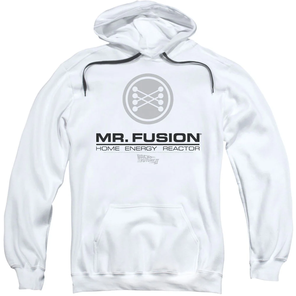 Back To The Future Mr. Fusion Logo Adult 25% Poly Hooded Sweatshirt