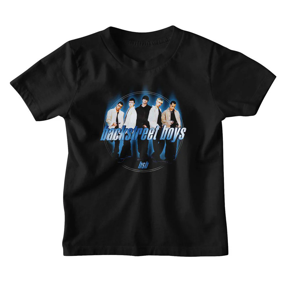 Backstreet Boys Bsb Blue Circle Kids Childrens T-shirt