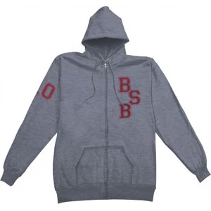 Backstreet Boys Red Logo Zippered Hooded Sweatshirt