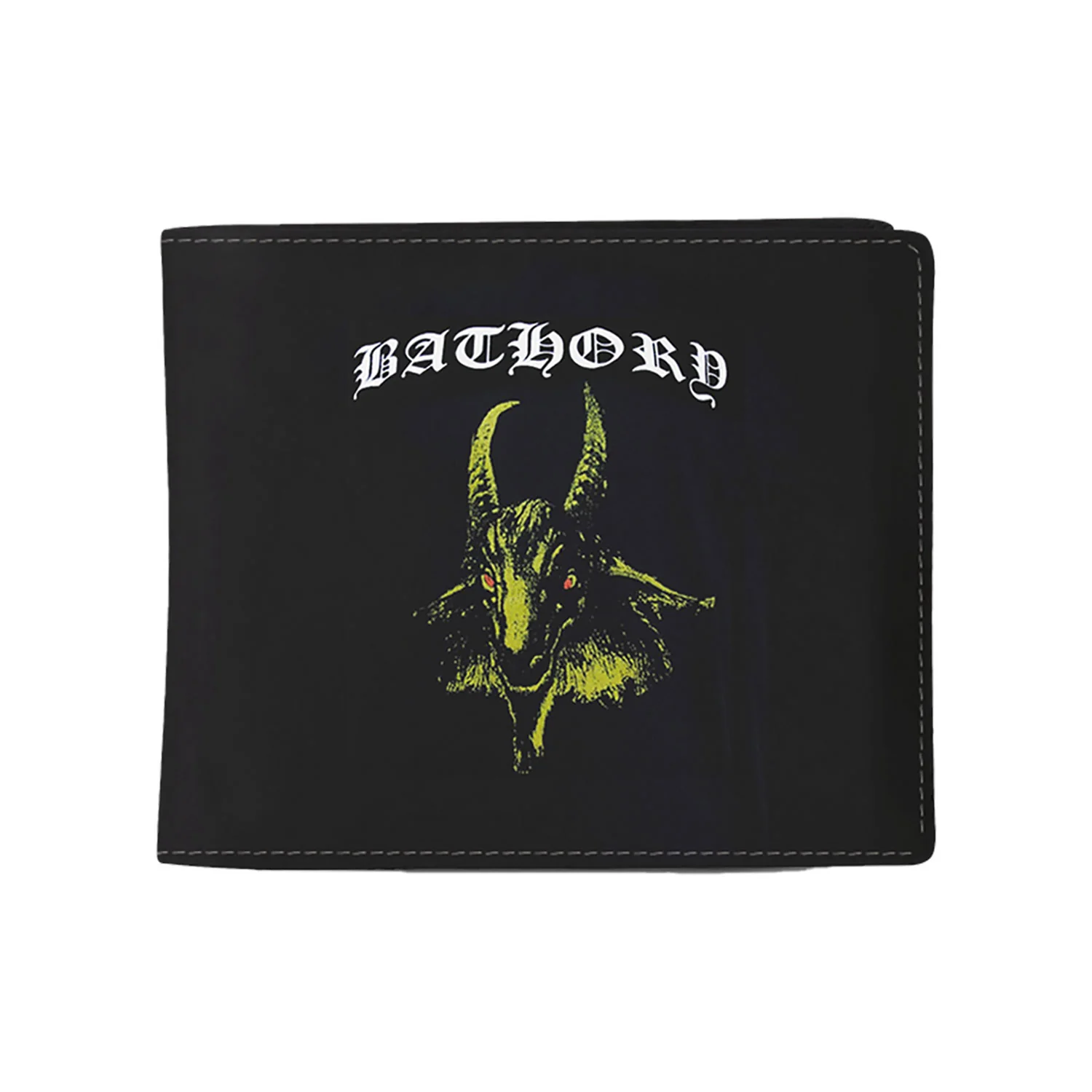 Bathory Yellow Goat With Red Eyes Wallet Bi-Fold Wallet