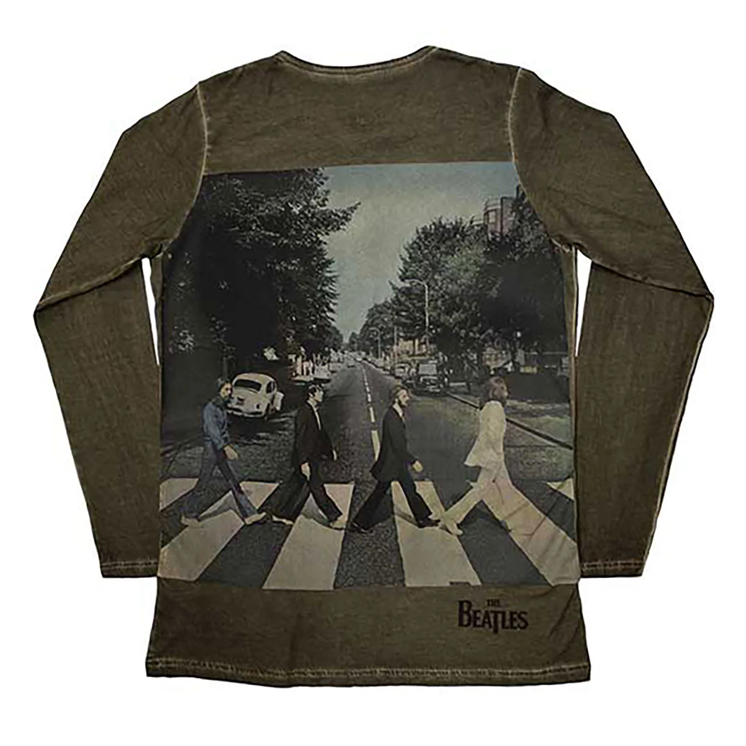 Beatles Abbey Road Back Print Stone Wash Stone Wash Long Sleeve - Image 2