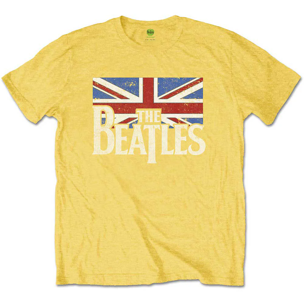 Beatles Drop T Logo & Vintage Flag T-shirt