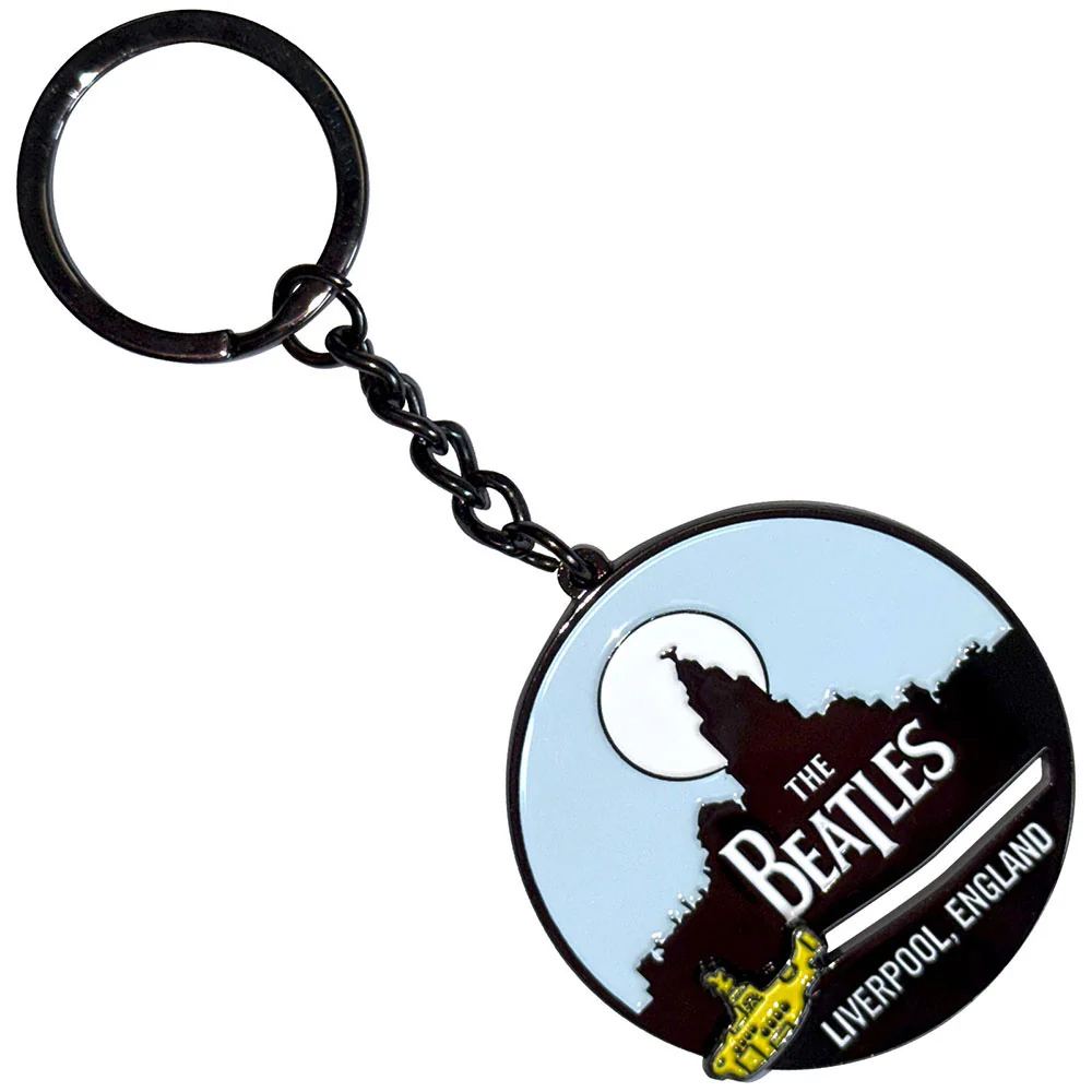 Beatles Liverpool Skyline & Yellow Submarine Metal Key Chain