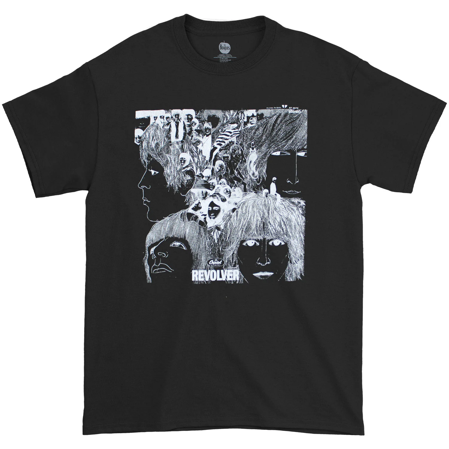 Beatles Revolver On Black T-shirt