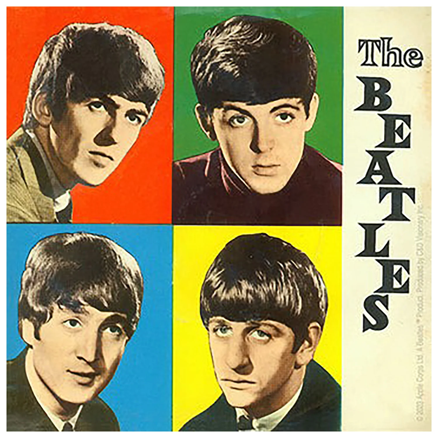 Beatles The Beatles 4 Square Sticker