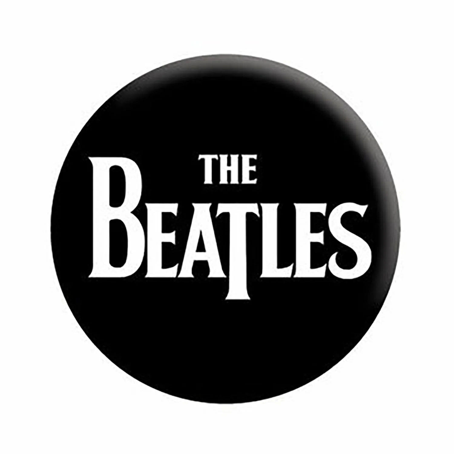 Beatles The Beatles Black Name Logo Button