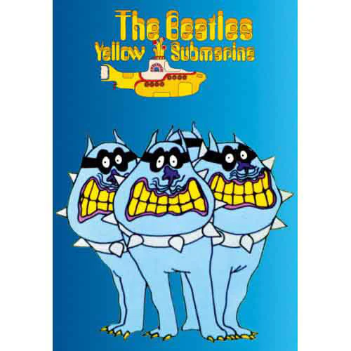 Beatles Yellow Submarine Bull Dogs Post Card