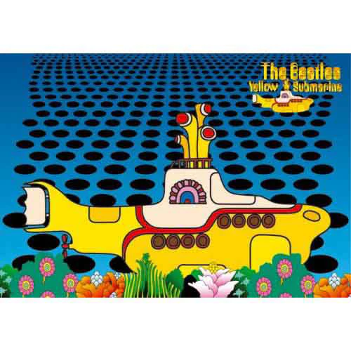Beatles Yellow Submarine Sea Of Holes Post Card