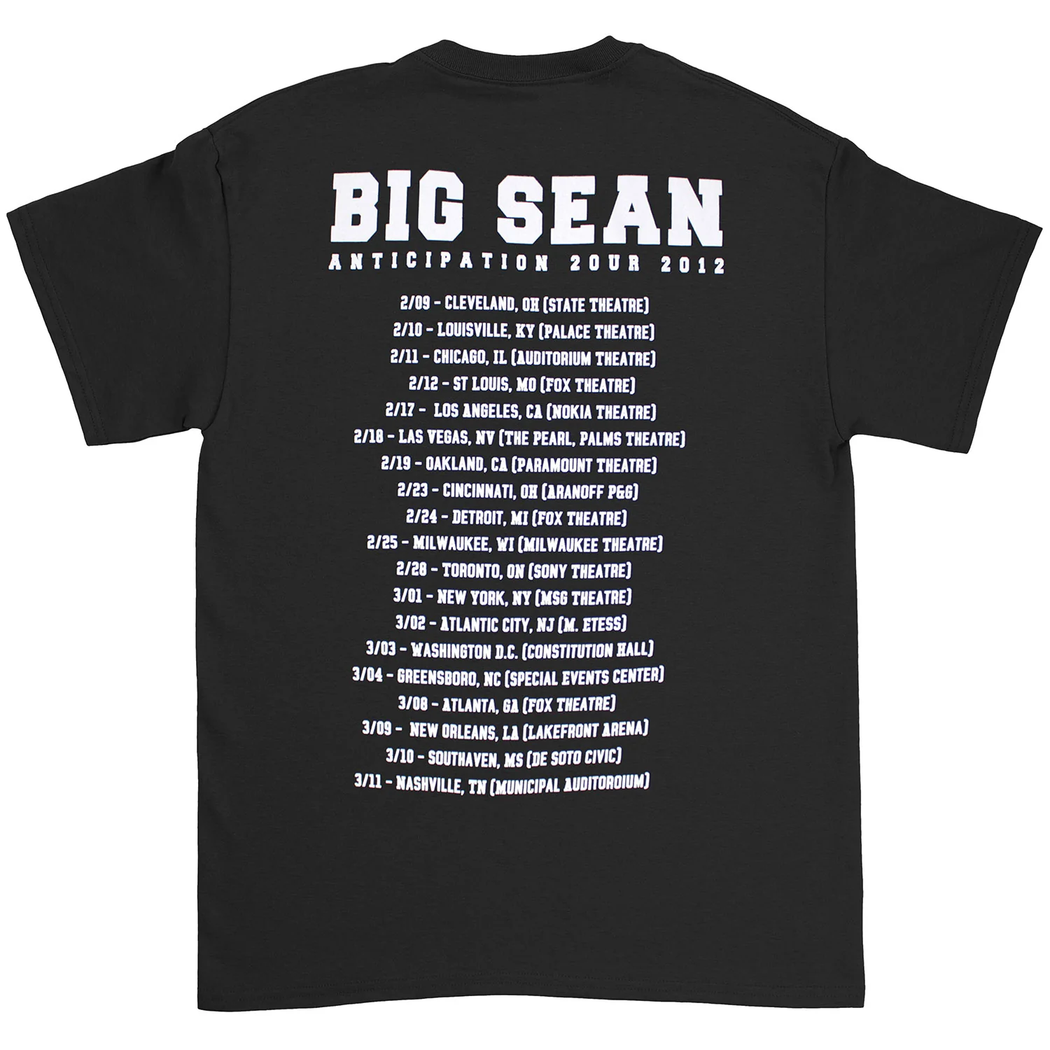 Big Sean Anticipation Tour 2012 T-shirt - Image 2