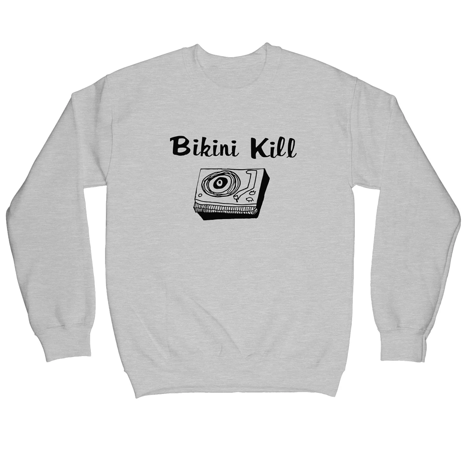 Bikini Kill Record Player Crewneck [GREY] Sweatshirt