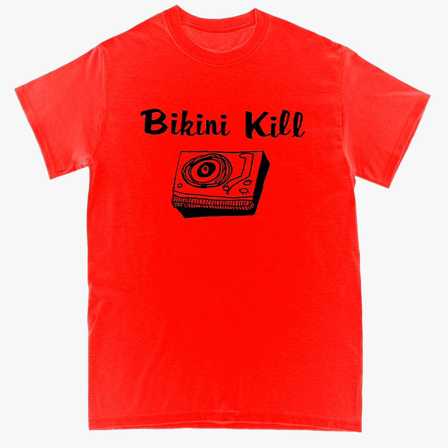 Bikini Kill Record Player [RED] T-shirt