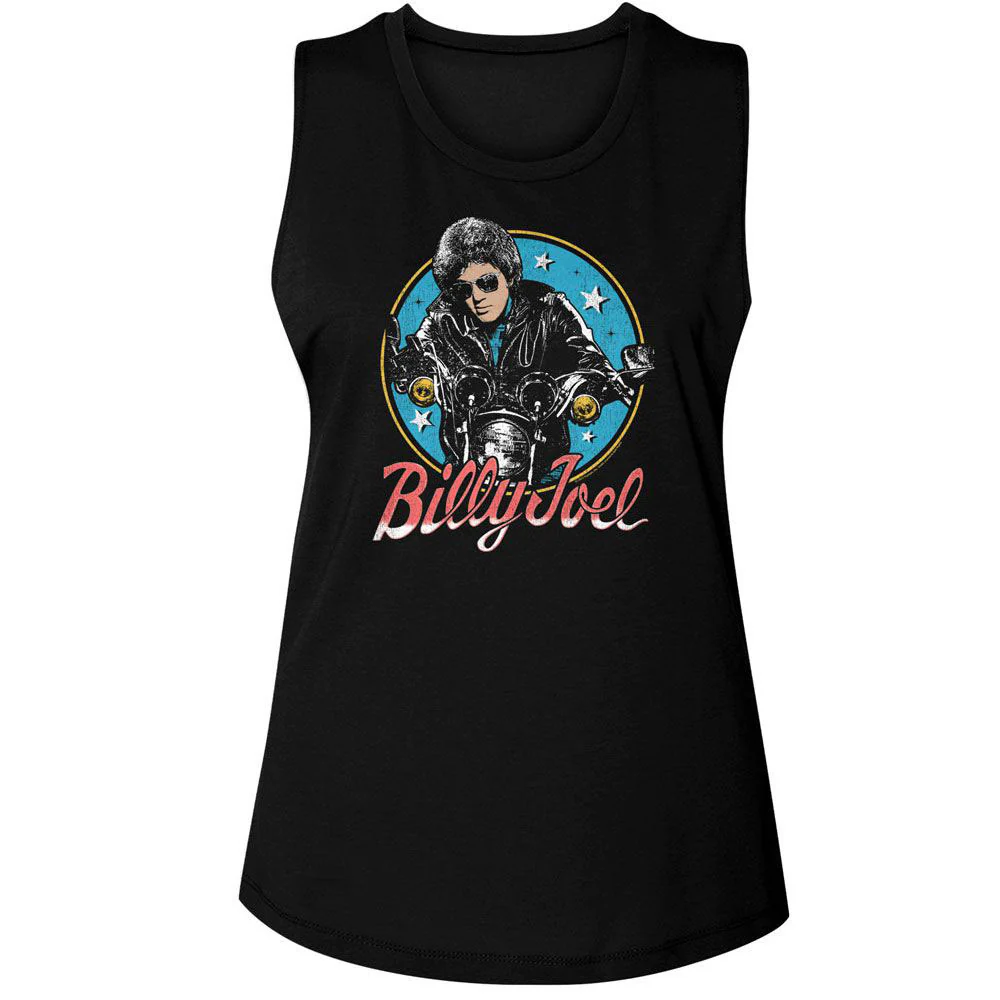 Billy Joel Billy Joel Bikes And Stars Womens Tank