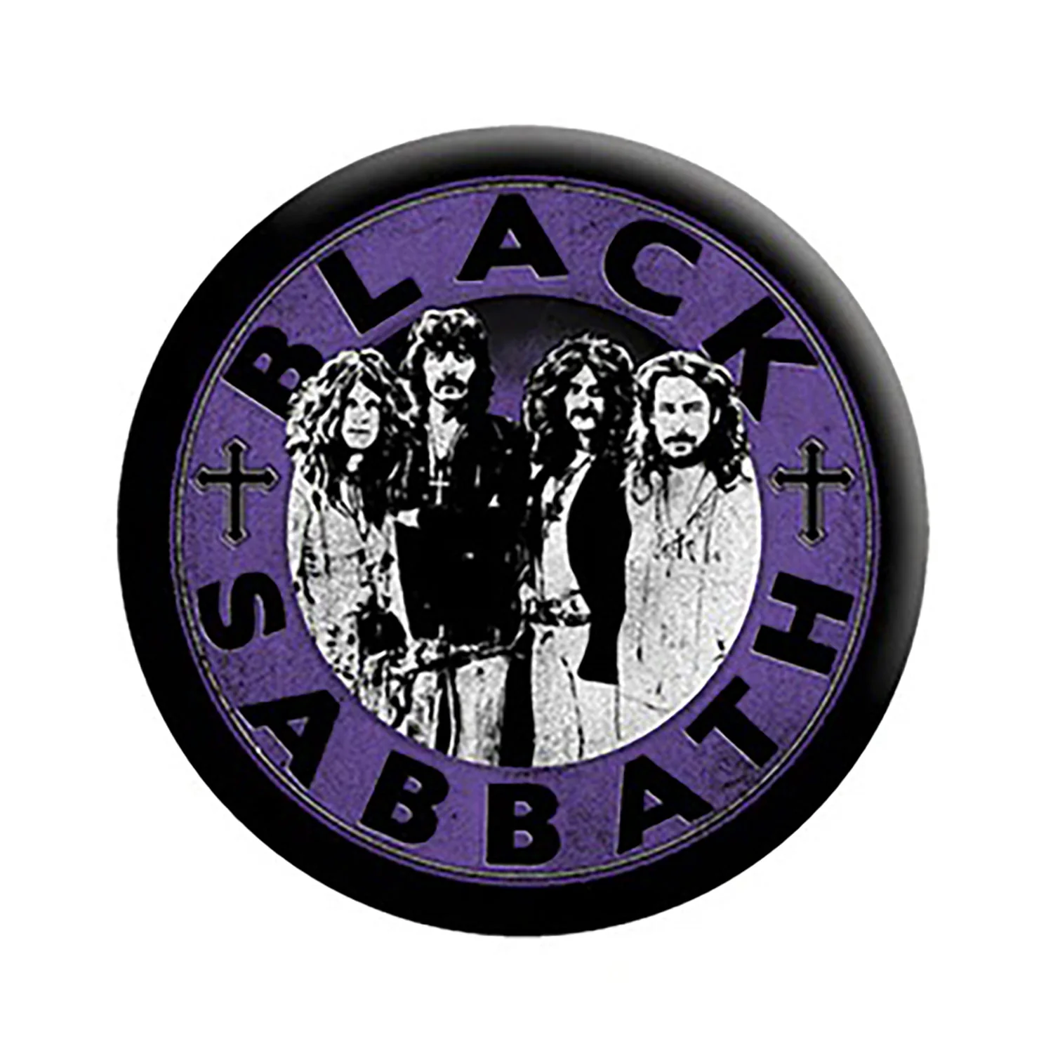 Black Sabbath Band Circle Button