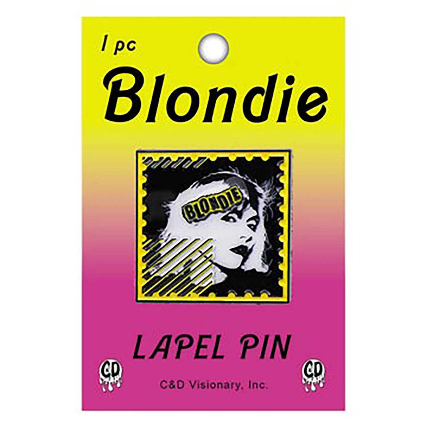 Blondie Stamp Logo Pewter Pin Badge