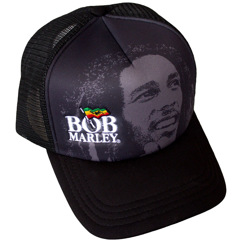Bob Marley Logo & Face Trucker Cap