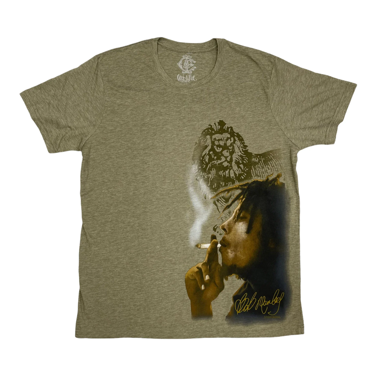 Bob Marley Side Smoke Heather T-shirt