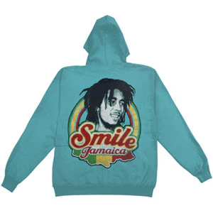 Bob Marley Smile Jamaica Girls Jr Hooded Sweatshirt - Image 2