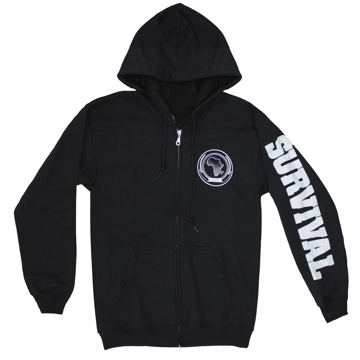 Bob Marley Survival Zippered Hooded Sweatshirt