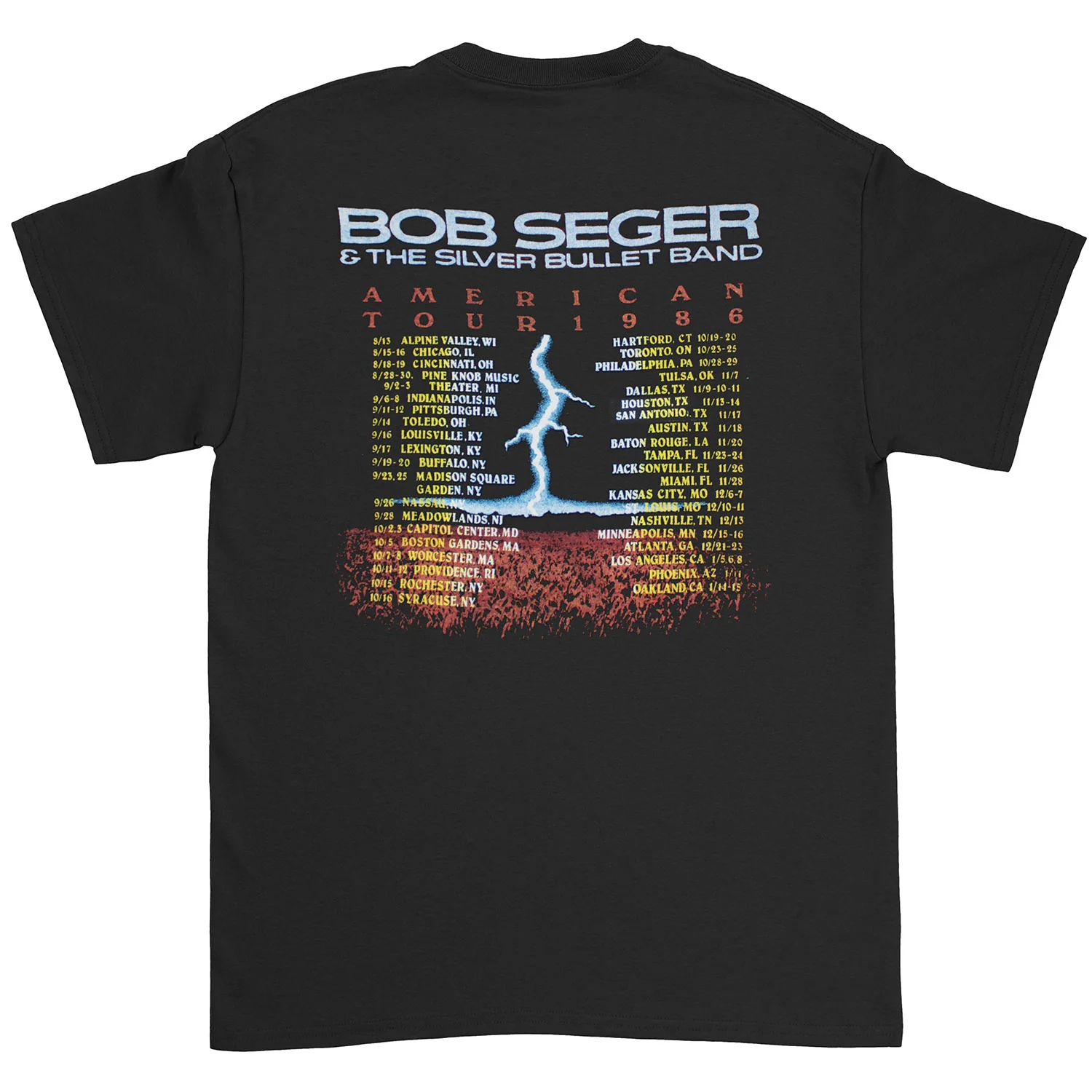 Bob Seger & The Silver Bullet Band Tour '86 T-shirt - Image 2