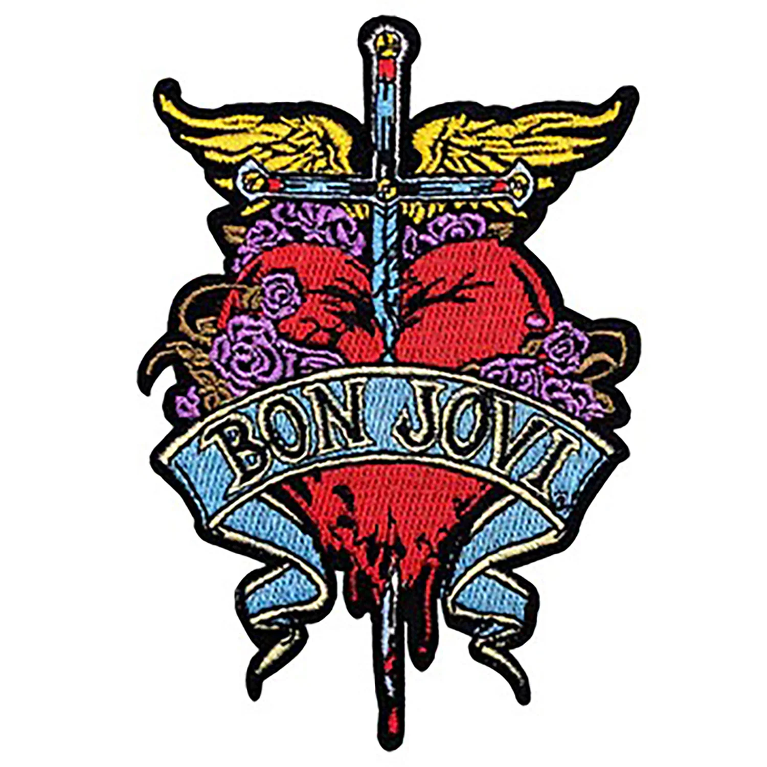 Bon Jovi Heart & Dagger Embroidered Patch