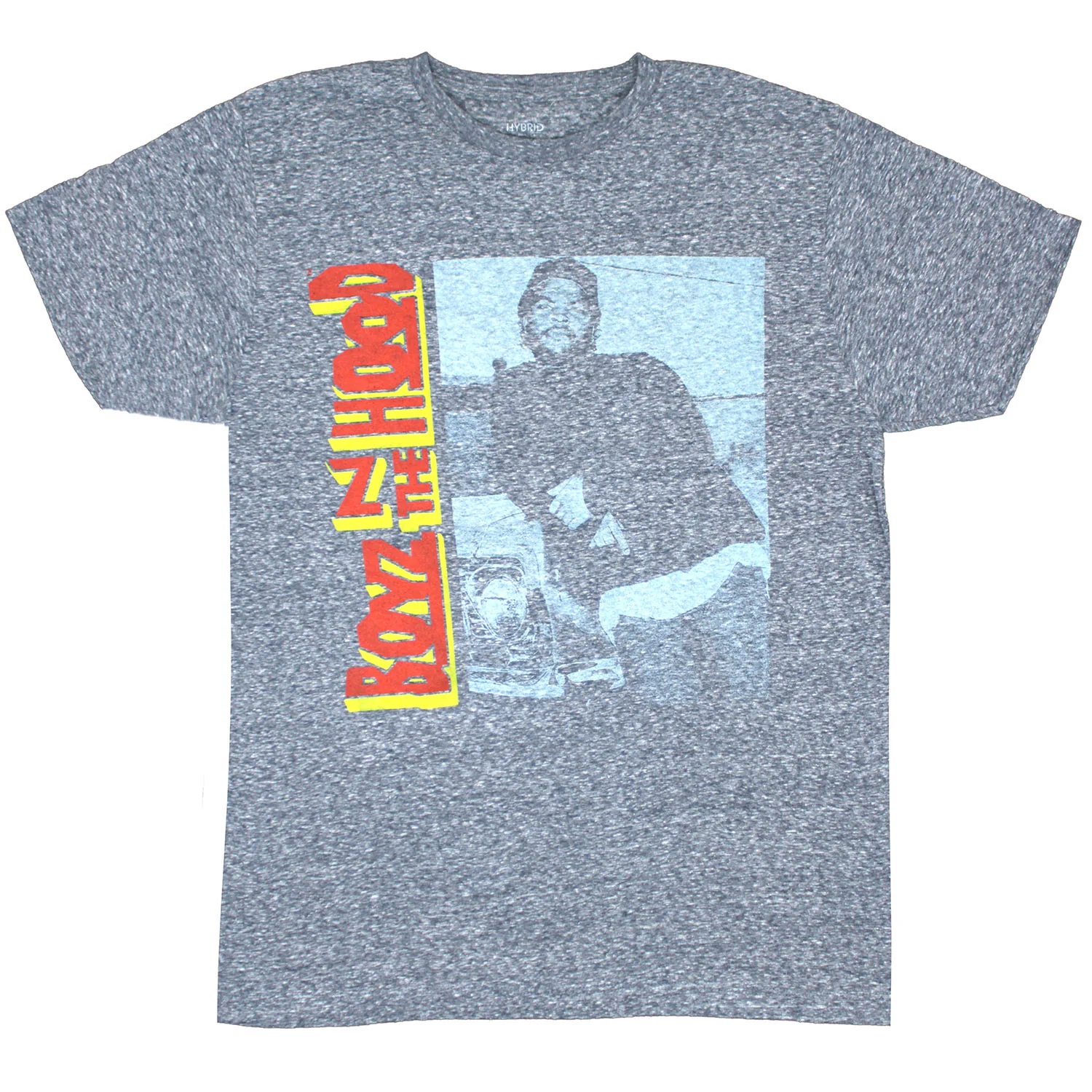 Boyz N The Hood Side Logo Car on Heather Teal Tee T-shirt