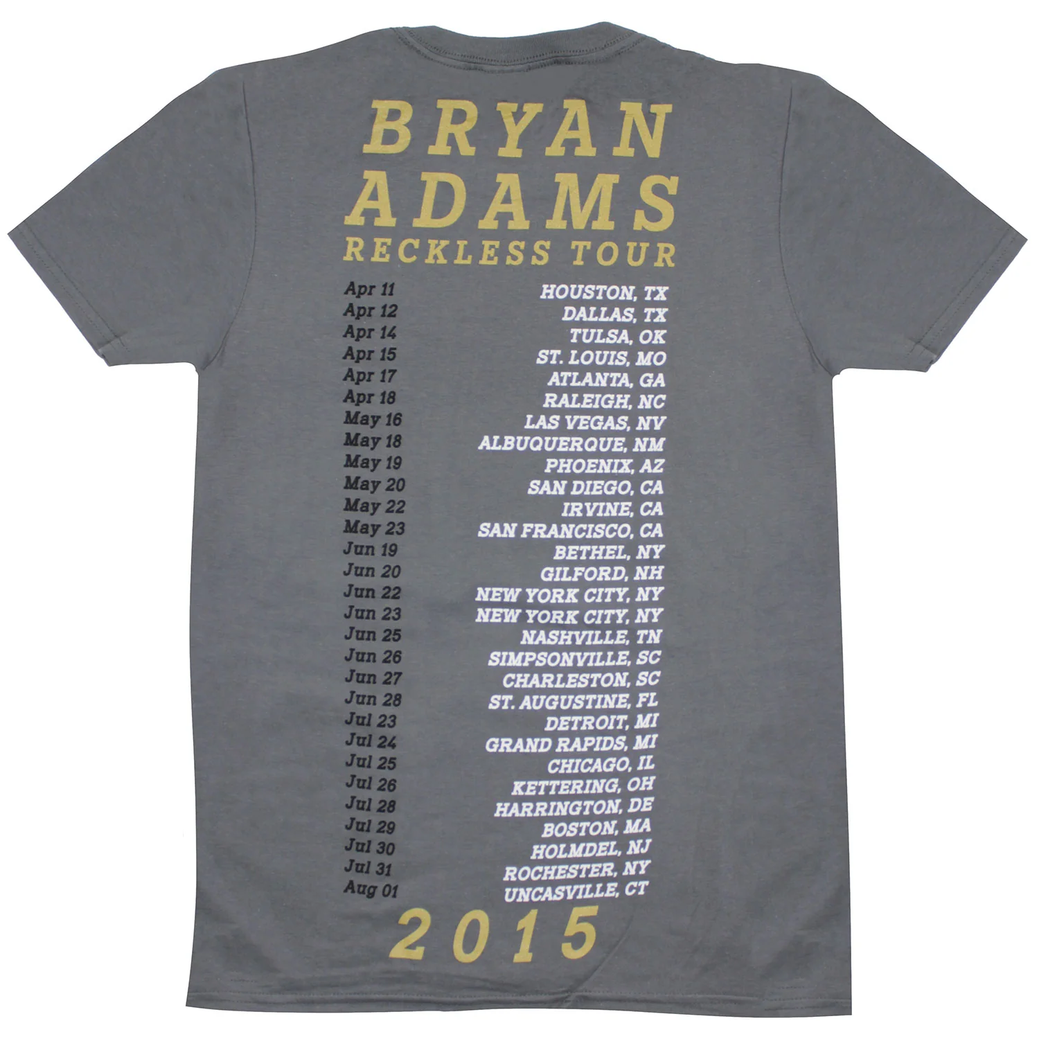 Bryan Adams Reckless 1984 - 2014 T-shirt - Image 2