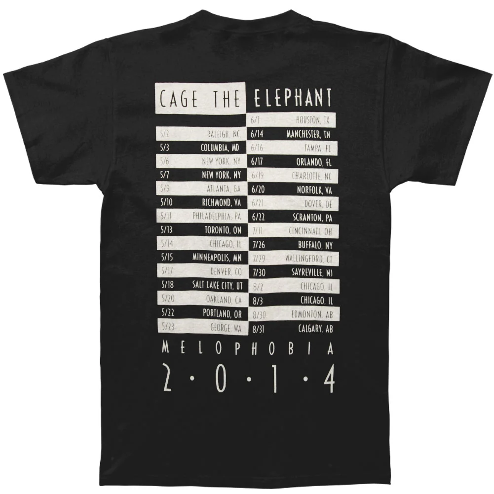 Cage The Elephant Melophobia 2014 Tour T-shirt - Image 2