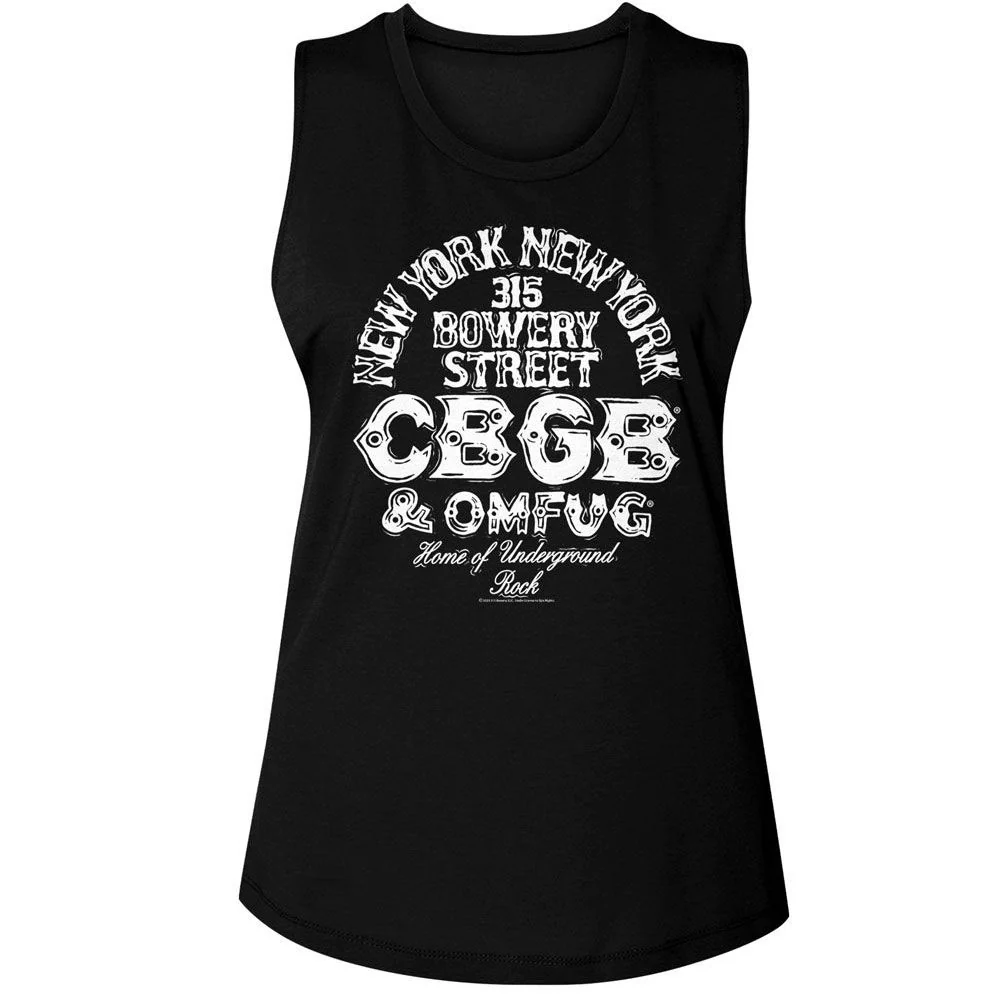 Cbgb Cbgb Logo And Address Womens Tank