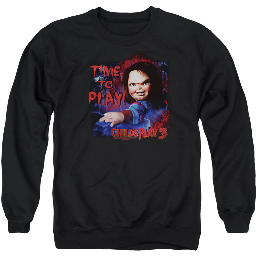 Child's Play Time To Play Adult Sweatshirt