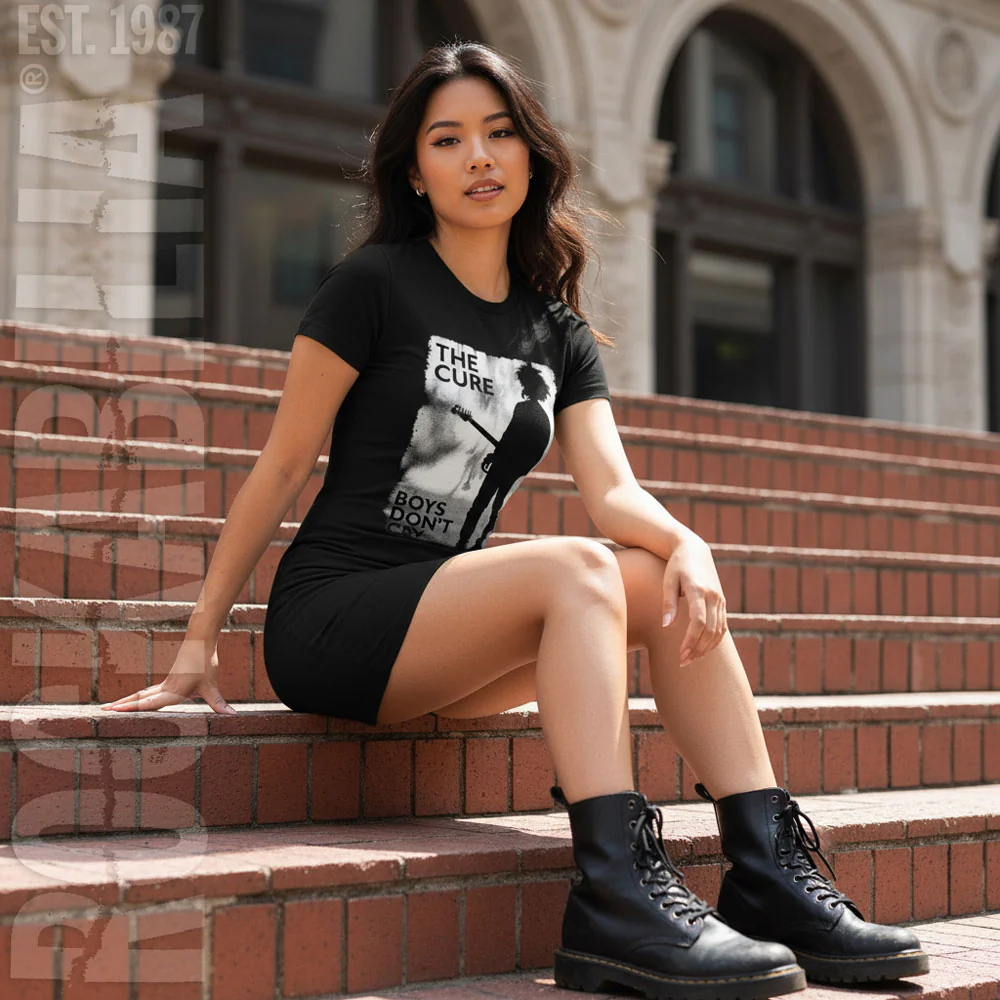 Cure Boys Don't Cry Black & White Work Dress - Image 2