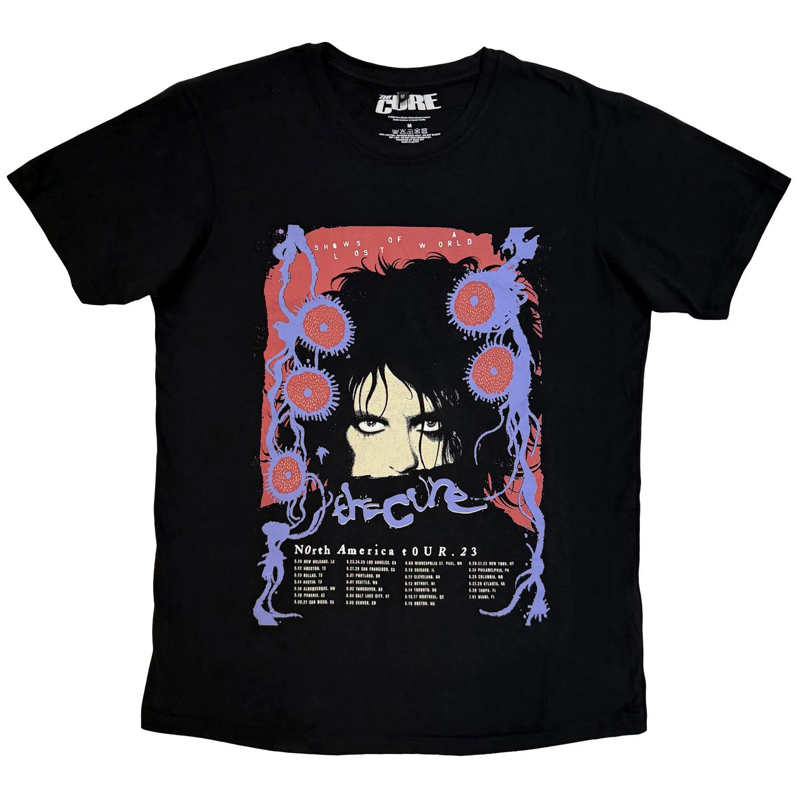 Cure North American Tour '23 Poster Vintage T-shirt