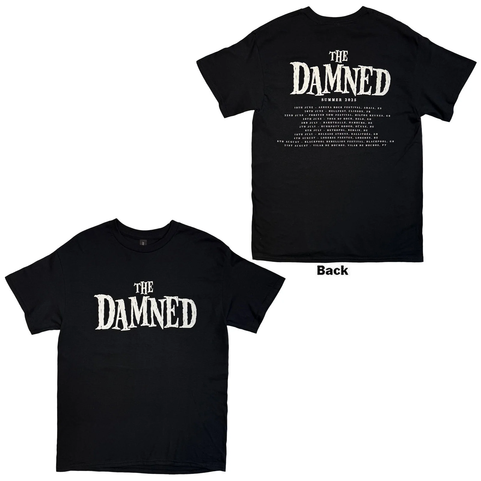 Damned Logo Eu Tour Summer 25 T-shirt