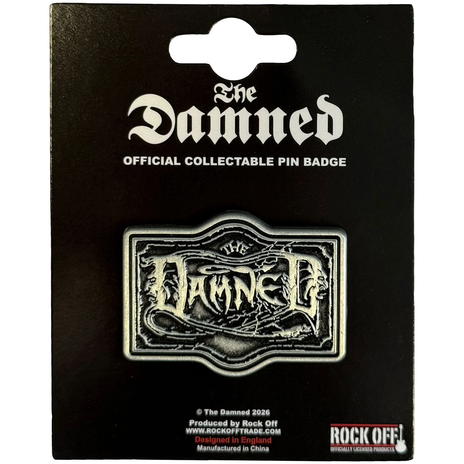 Damned The Black Album Logo Pewter Pin Badge