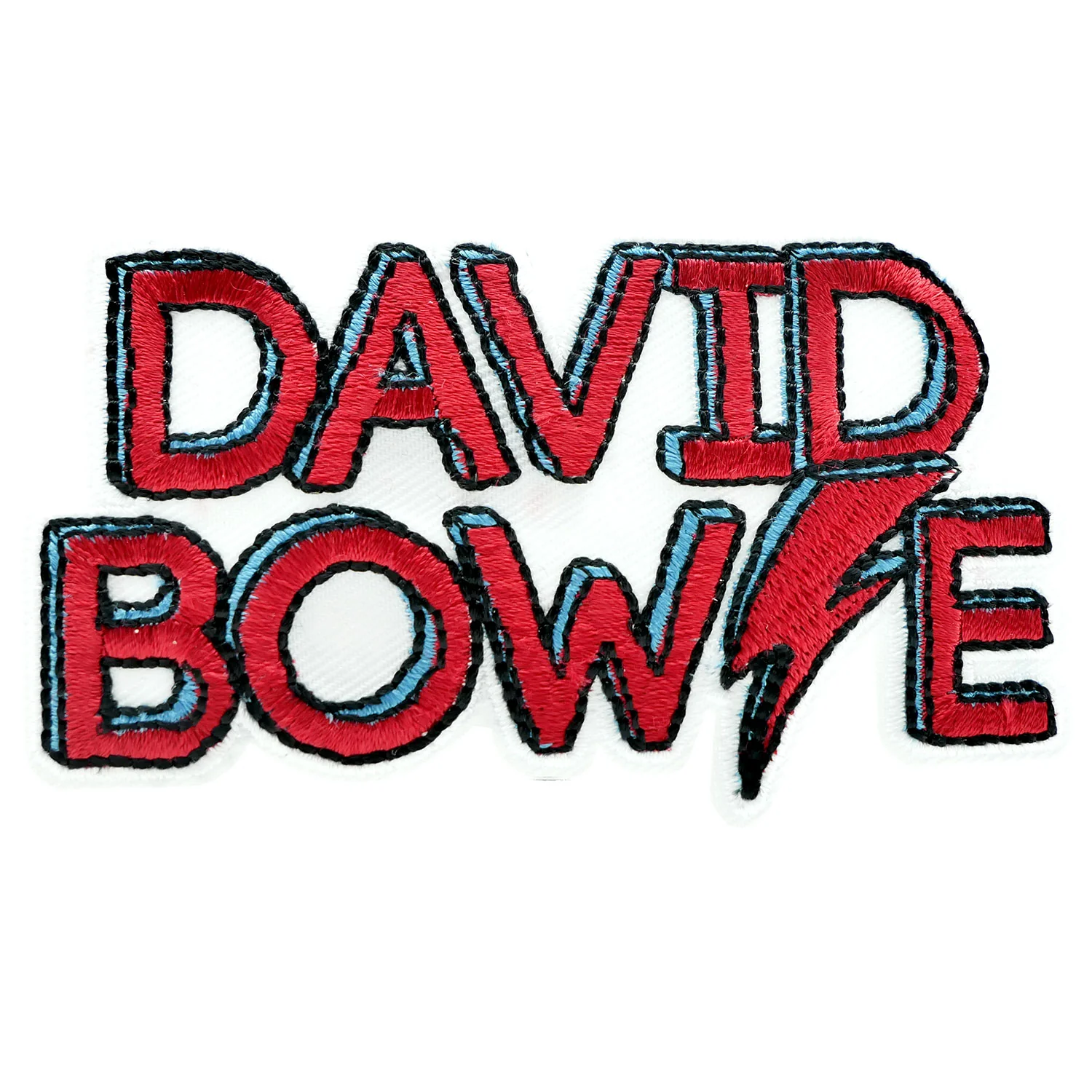David Bowie Bolt Name Embroidered Patch