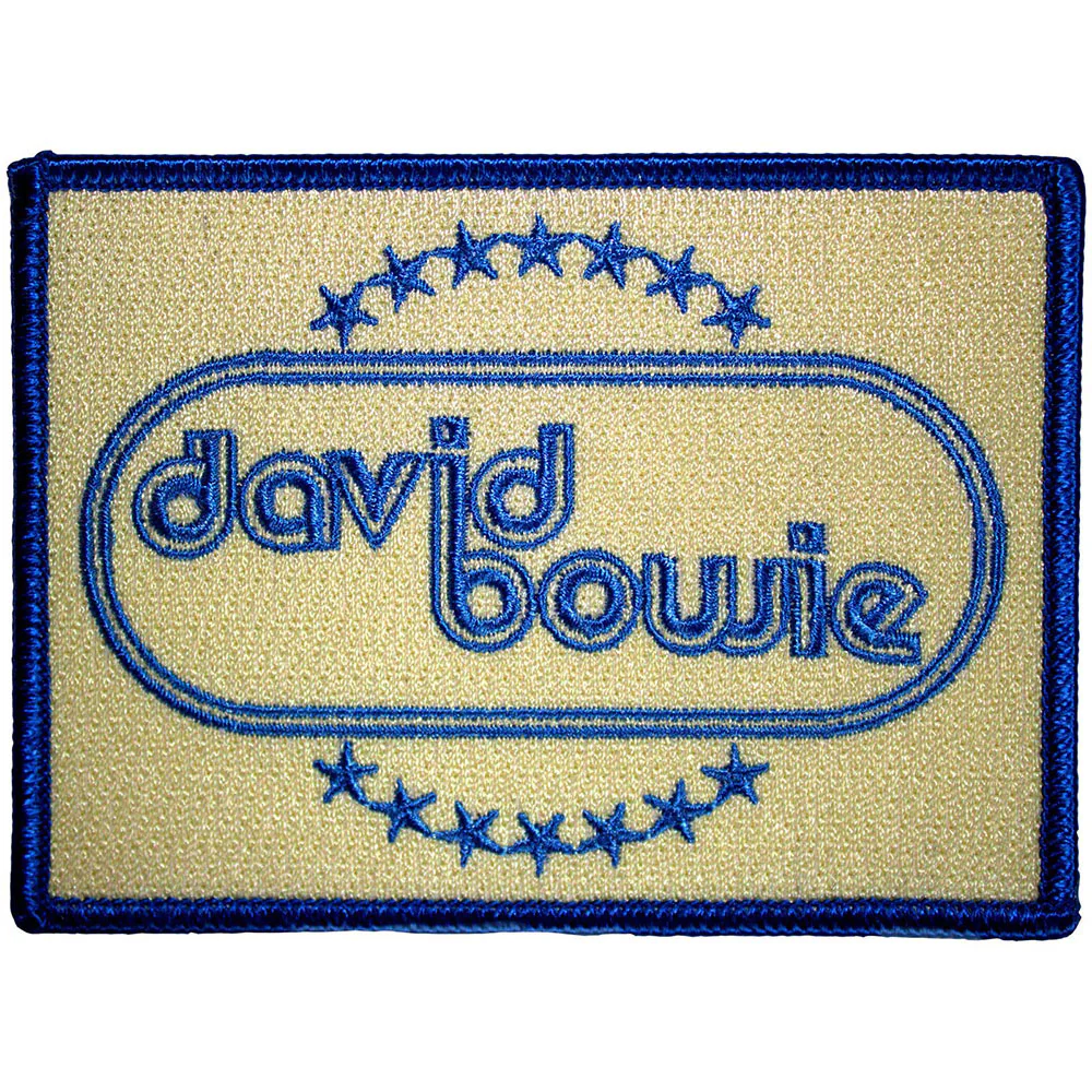 David Bowie Oval And Stars Woven Patch