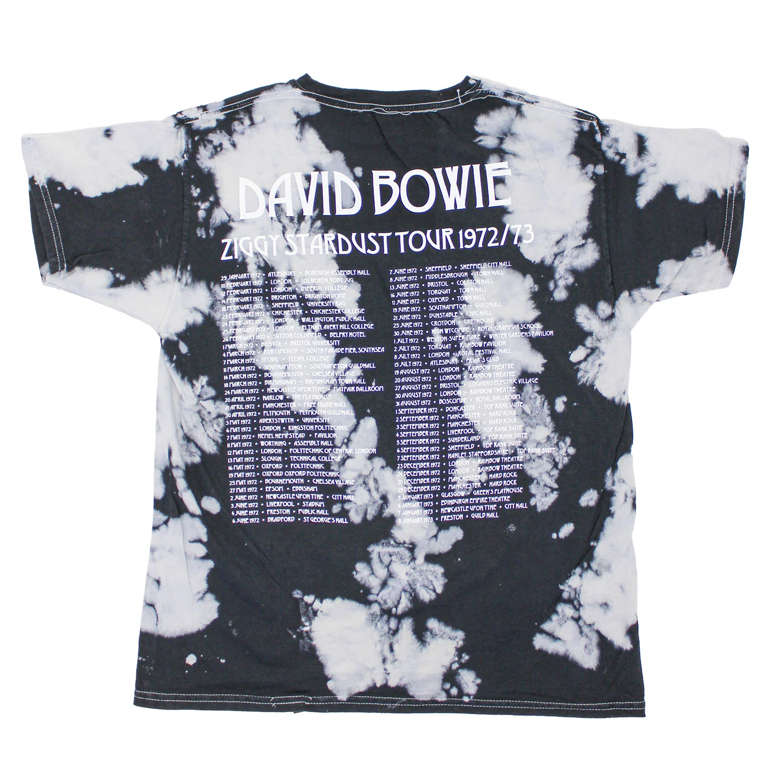 David Bowie Ziggy Stardust Tour 1972/73 Tie Dye T-shirt - Image 2
