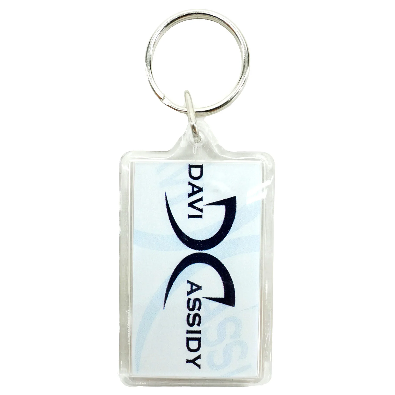 David Cassidy Logo & Photo Plastic Key Chain
