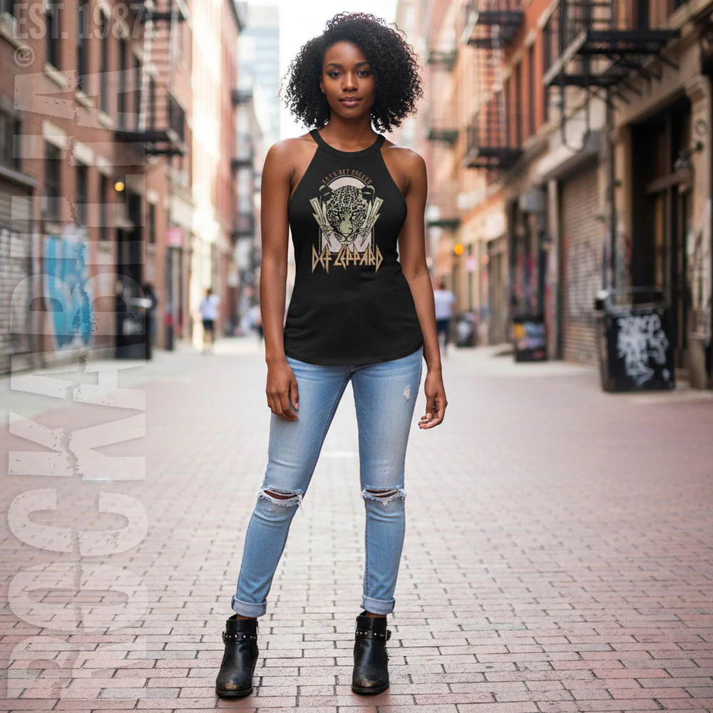 Def Leppard Def Leppard Lightning Bolts Lets Get Rocked Womens Tank - Image 2