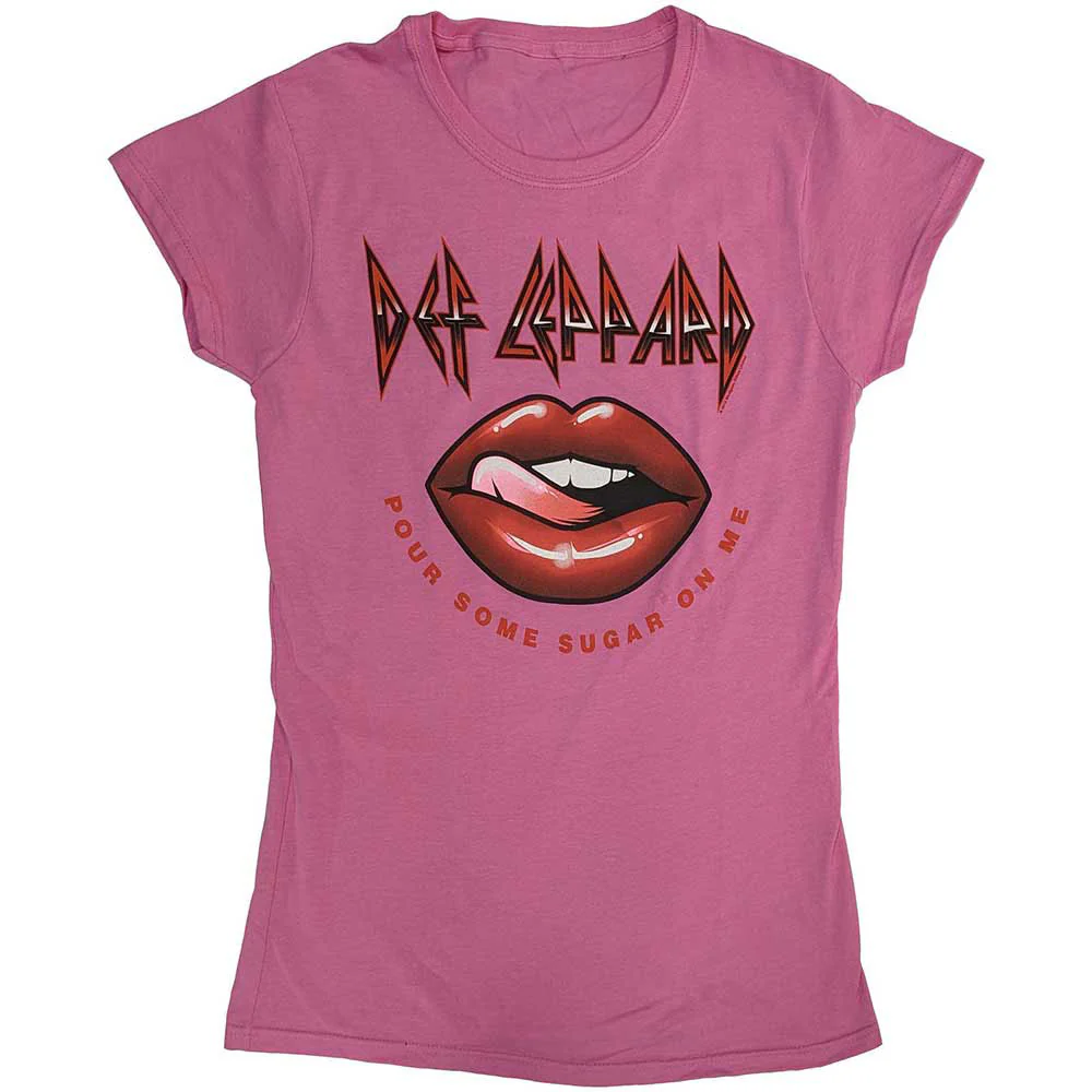 Def Leppard Pour Some Sugar On Me Lips Tour 2019 Junior Top